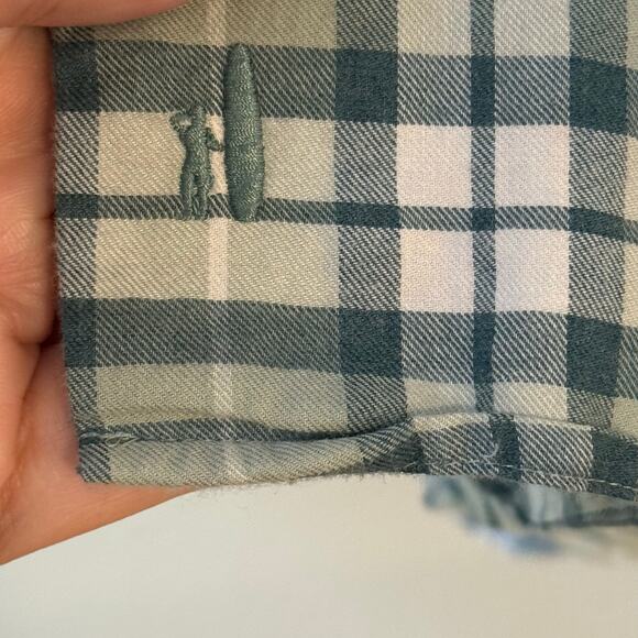 johnnie-O Hurst Hangin Out Surflannel Shirt Evergreen Size XL - Picture 8 of 9
